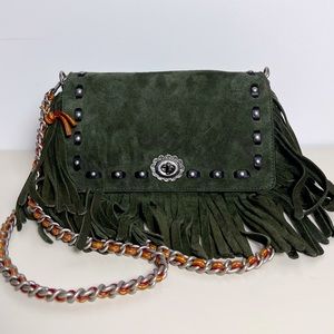 NWOT Coach Suede Fringe Dinky Bag